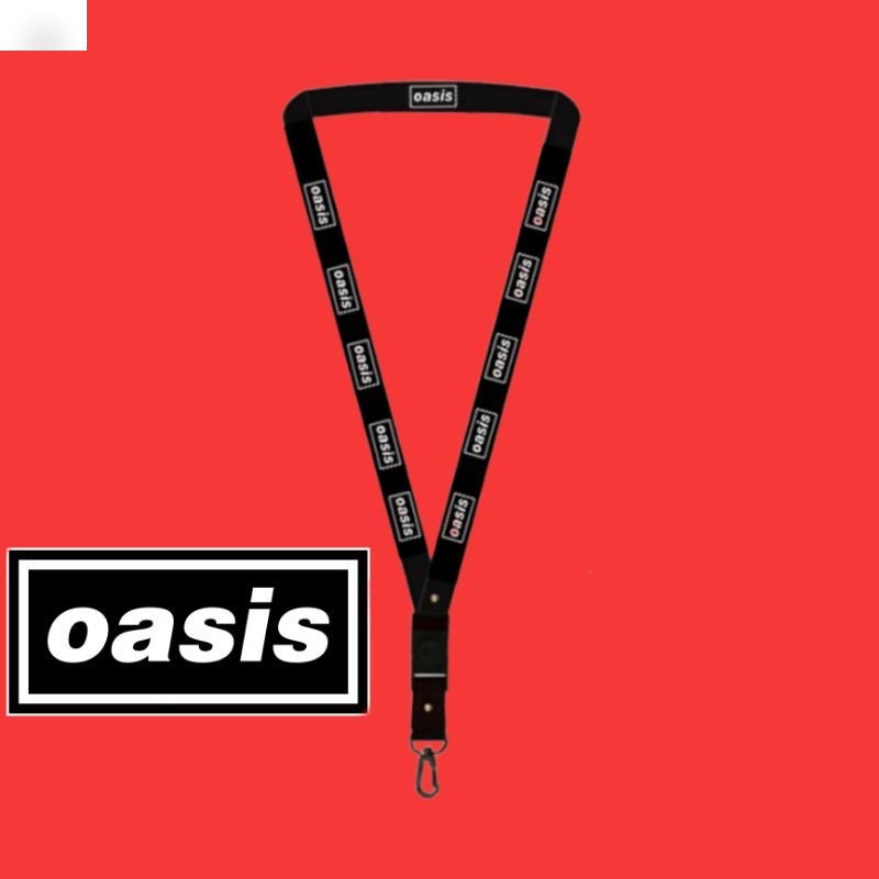 

TALI LANYARD OASIS BAND METAL ROCK MUSIK HITAM ID CARD