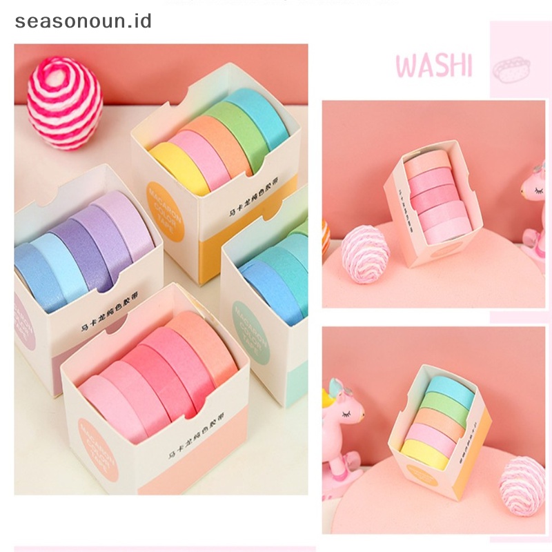 Seasonoun Washi Tape DIY Scrapbooking Diary Kertas Stiker Roll Lucu Tape Kertas Perekat.