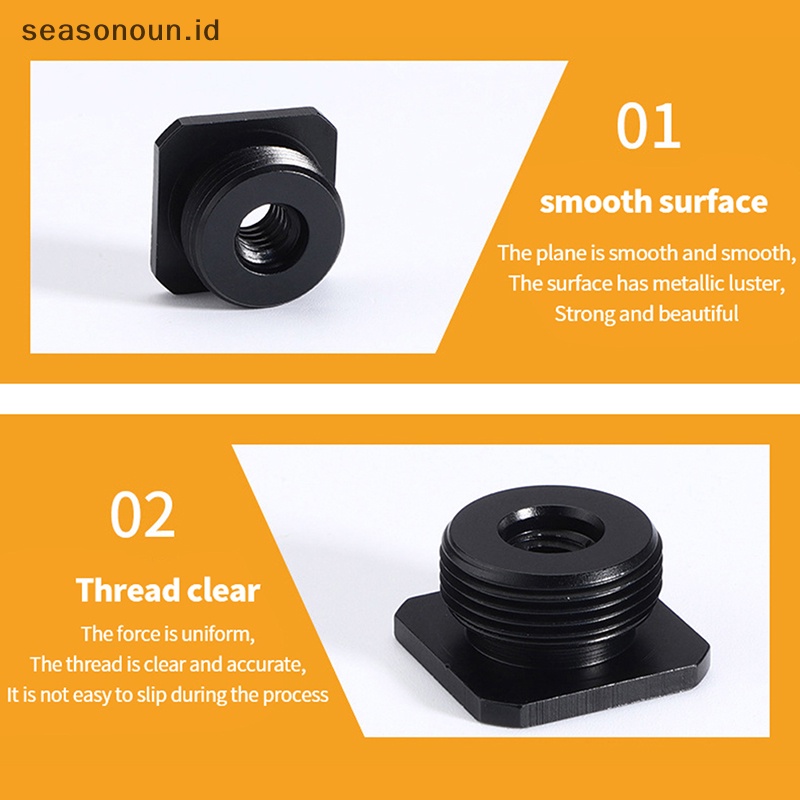 Seasonoun Sekrup Konversi Hot Shoe 1per4m6 Ke 5per8inci Microphone Fill Light Photography Accessories Mount Adapter Untuk Kamera Dslr Tembak.