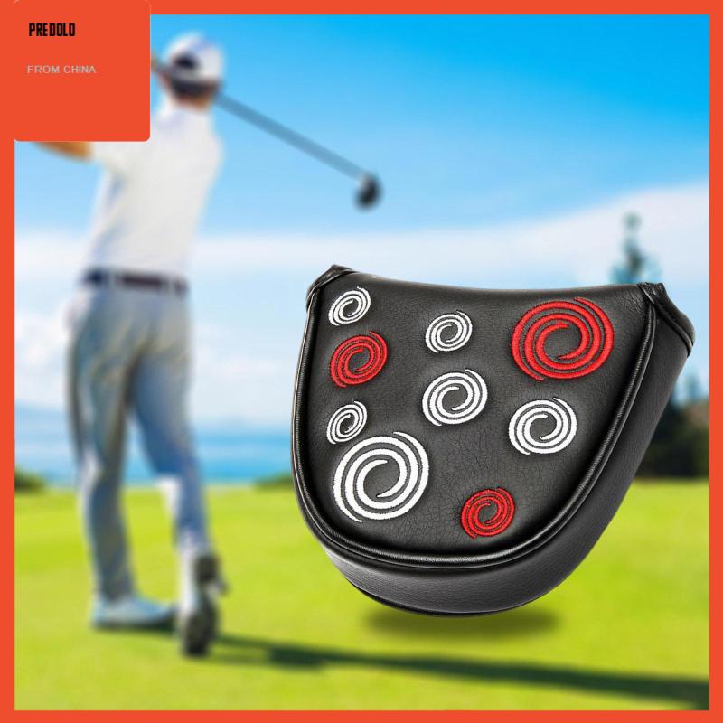 [Predolo] Mallet Putter Cover Tutup Penutup Kepala Golf Setengah Bulat PU