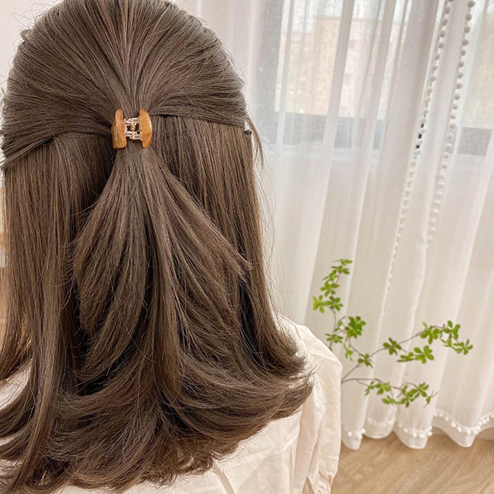 Agustina Asetat Rambut Cakar Lucu Kreatif Manis Rambut Kepiting Klip Mini Hiu Klip Pesta Hiasan Kepala Ponytail Holder Korea Klip Rambut