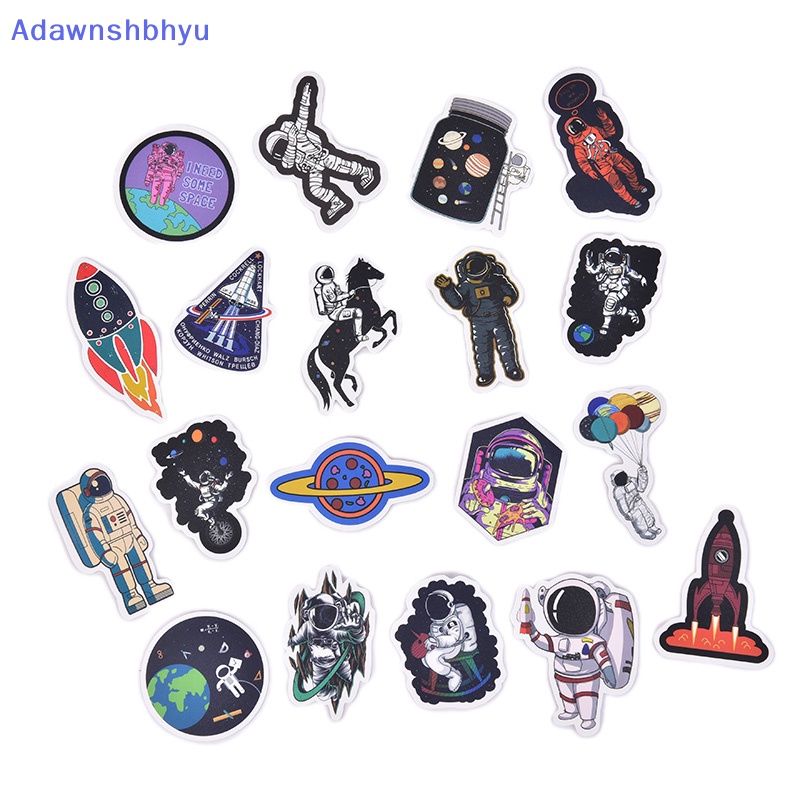 Adhyu 50pcs Spaceman Spaceport Skateboard Stiker Koper Laptop Decals Sticker ID