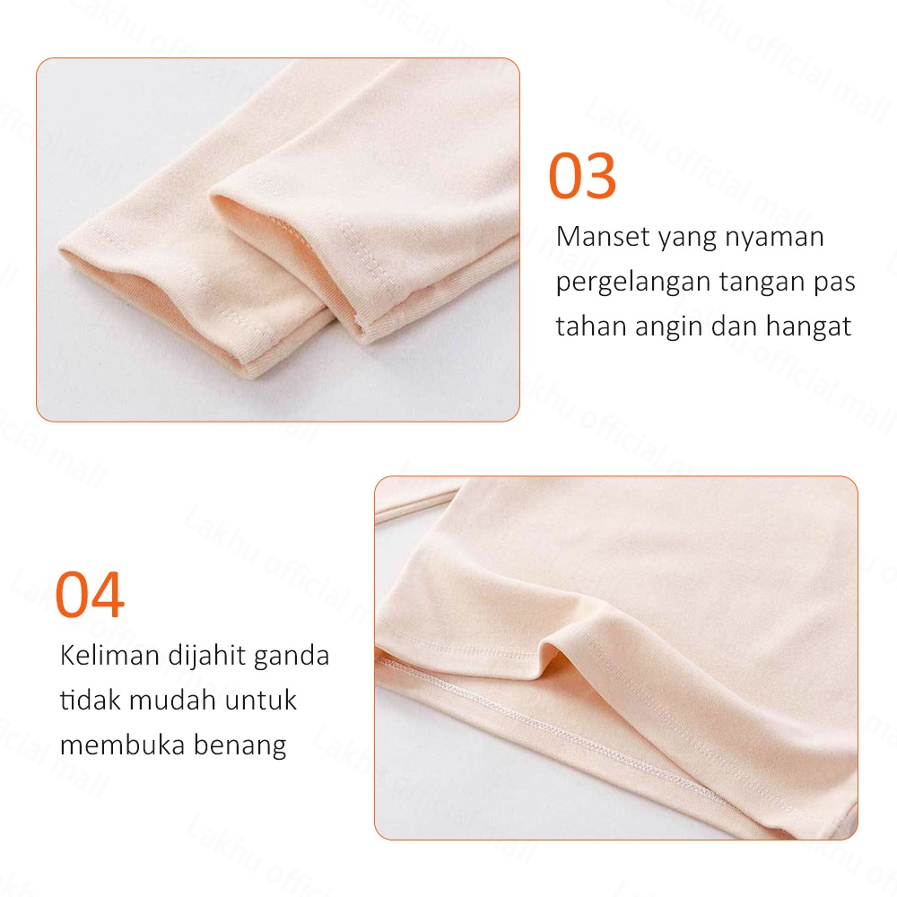 Lakhu Kaos Polos Anak Lengan Panjang Unisex Baju Bayi Anak Bahan Katun Combed Premium