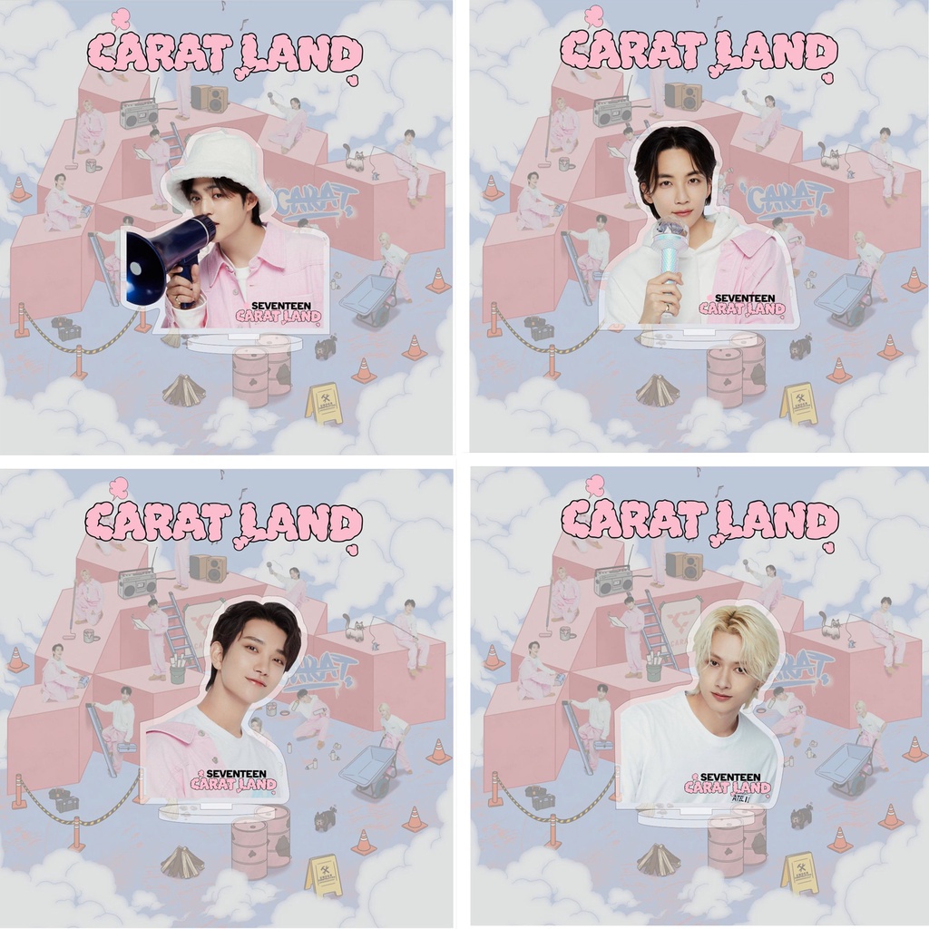 1pc SEVENTEEN Akrilik Stop Sign Berdiri CARAT LAND ALbum Baru FML