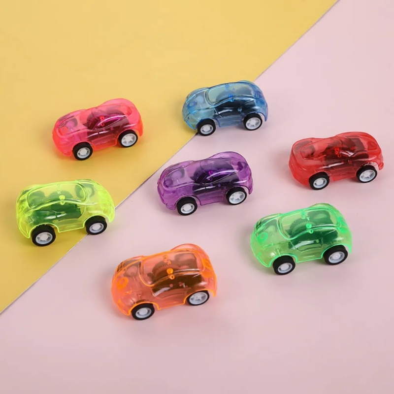 Mainan Mobil Mini/Mainan Mobil Model Jarum Jam Pull Back Bahan Plastik Untuk Anak/Anak Model Hadiah Lucu