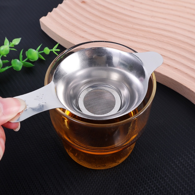 Saringan Teh Binaural Stainless Steel Tahan Lama/Reusable Fine Mesh Tea Infuser Filter Aksesoris Dapur