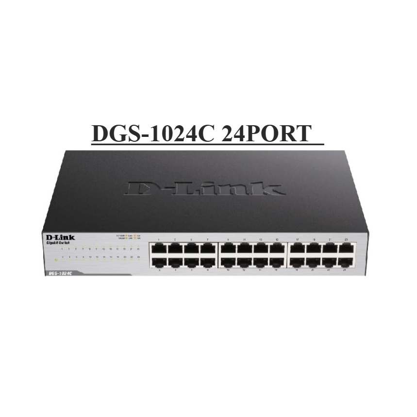 D-Link DGS-1024C 24 Port Unmanaged Standalone Gigabit Switch