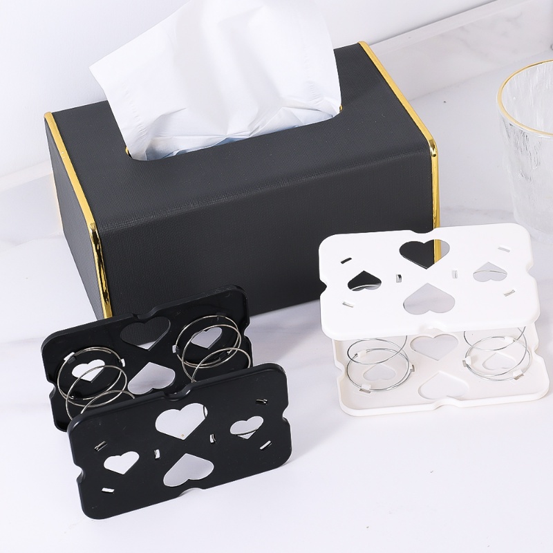 2warna Kotak Tisu Plastik Praktis Extraction Elastic Tray/Tempat Spring Tahan Lama Tempat Tissue Paper Case