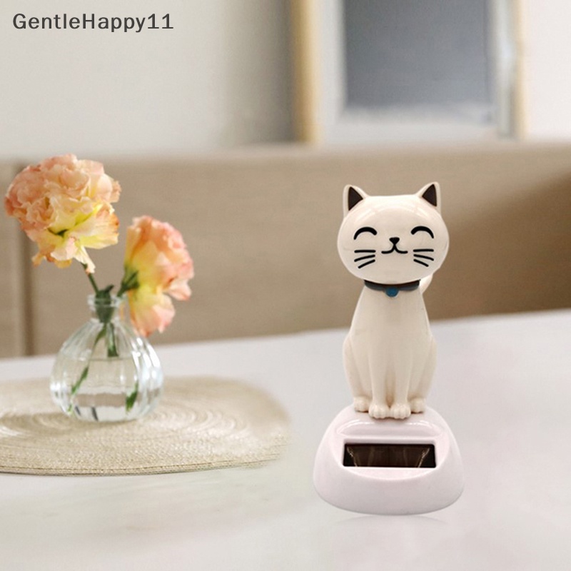 Gentlehappy Solar Dancing Mainan Patung Kucing Tenaga Surya Figurine Meja Mobil Dekorasi Kantor id