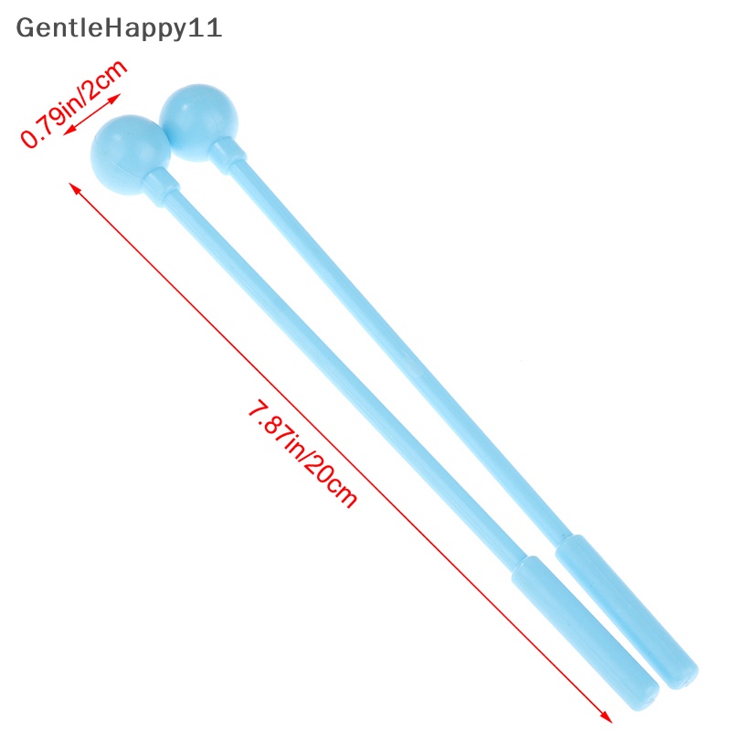 Gentlehappy 2Pcs Perkusi Drum Stik Palu Instrumen Plastik Mainan Anak Aksesoris id