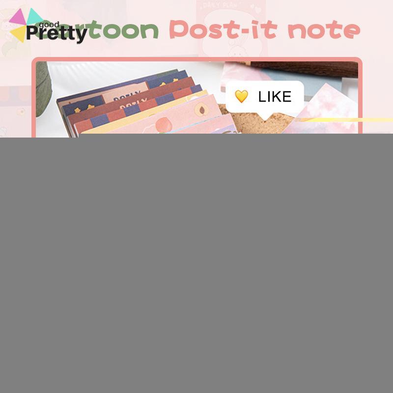 Ins Sticky Note Girls Heart Cute Sticky Note Style Student Stationery Sticky Notes Minimalis - PD