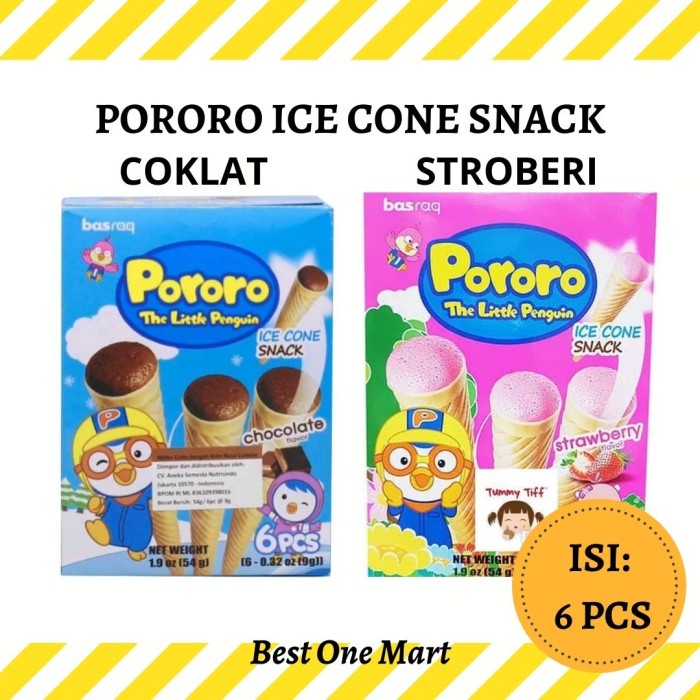 

[MS] Pororo Ice Cone Snack / Snack Impor Korea Isi 6 - Coklat