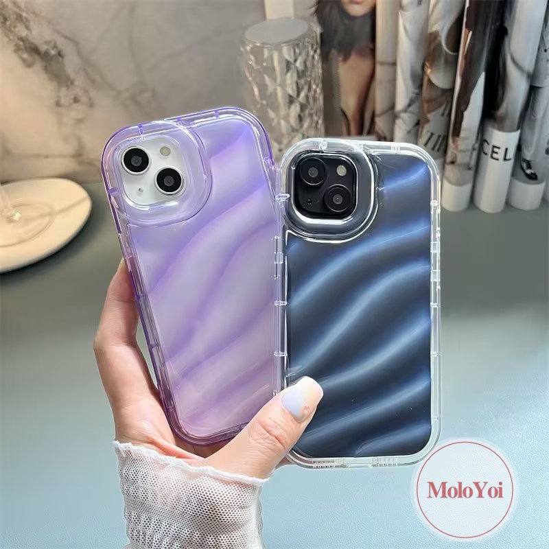 Casing Tahan Guncangan Warna Permen Bening Sederhana Mewah Kompatibel Untuk IPhone 7Plus 6 8 6S 7Plus 11 13 14 12 Pro MAX XR XS X MAX 8Plus SE 2020 Baru 3D Stereo Kreatif Korgasi Cover