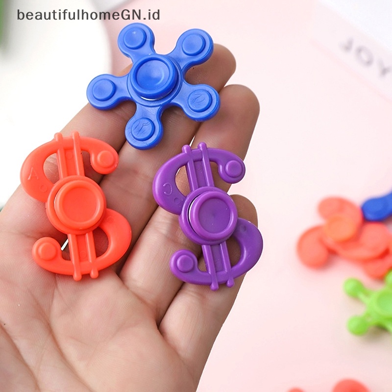 {Cantik} 5 Pcs 4 cm Mini Fidget Spinner Anti Stres Mainan Lucu Jari Gyroscope Mainan Anak Pesta Ulang Tahun Nikmat Hadiah~