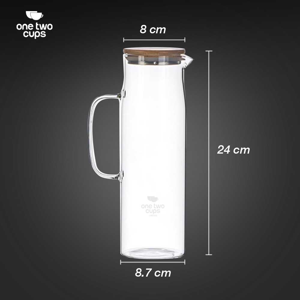 One Two Cups Teko Kaca Teh Pitcher Borosilicate Glass 1.2L - CW2366