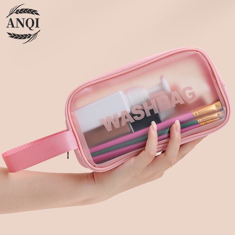 ANQI 1888 Tas Kosmetik Transparant Pouch Travel Make Up Bag Organizer/Dompet Kosmetik Toiletry Waterproof Pouch Kosmetik Transparant Travel VS-134