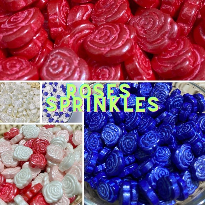 

SPRINKLE COLORFUL ROSES 10 GR - ANEKA GULA TRIMIT BUNGA MAWAR DEKORASI