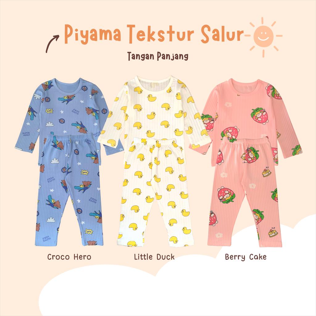 Yobebee Setelan Baju Tidur Anak Usia 5 8 9 10 Tahun Baju One Set Piyama Pajamas Kids Motif Karakter Kaos Cotton Lembut Strech Model Baju Harian Santai Anak Laki Laki Perempuan Cewek Cowok