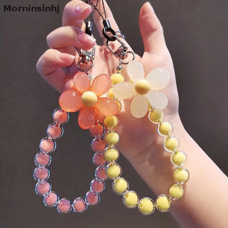 Mornin 1pc Manik Kristal Warna-Warni Macaron String Fashion Ponsel Lanyard Ins Gaya Handmade Manik-Manik Anti-Hilang Rantai Ponsel id