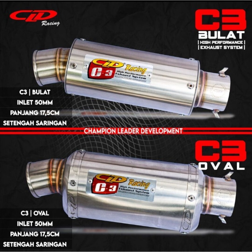 SILENCER/SELENCER KNALPOT ORIGINAL CLD C3 OVAL DOFF