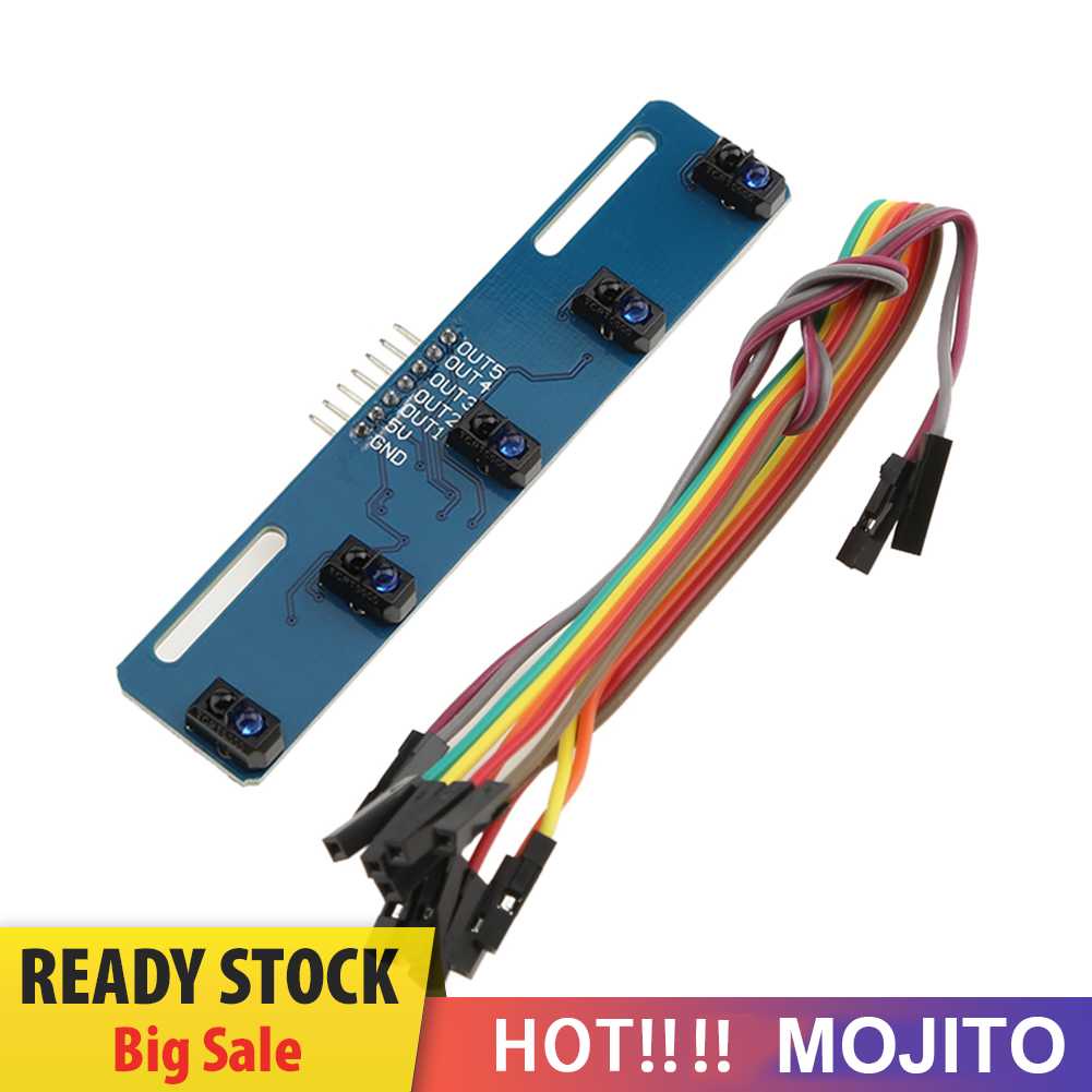 Modul Track Jalur Pembatas Switch Fotolistrik TCRT5000 IR 5channel TCRT5000