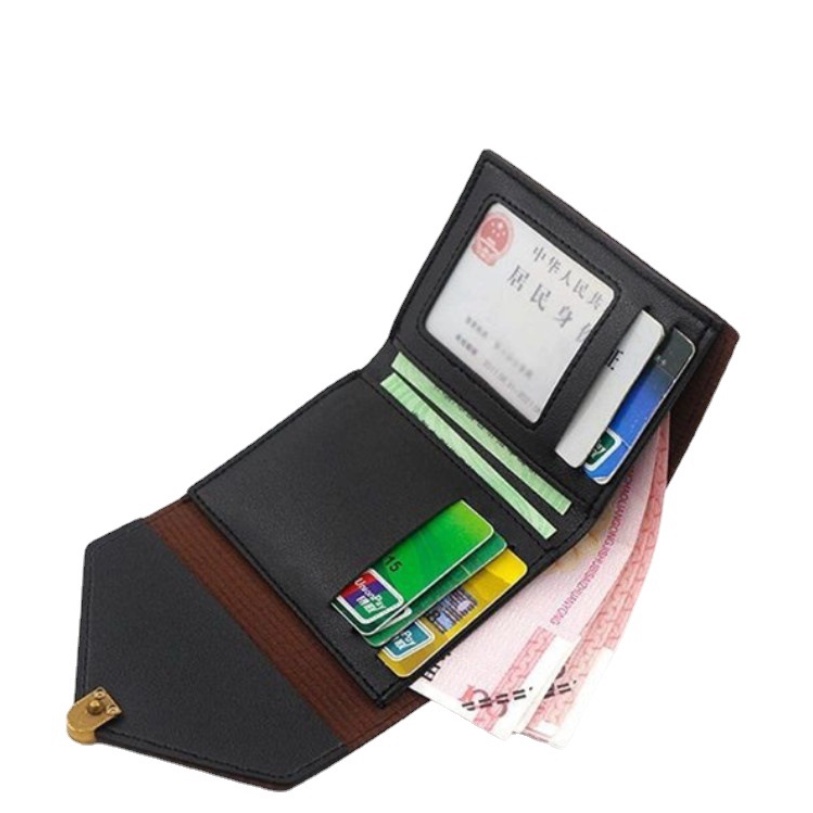 FINOM Cuty - Dompet Mini Lipat Wanita Motif Polos Trendi