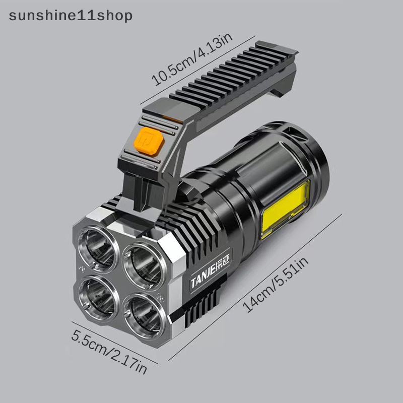 Sho Senter High Lumens Rechargeable, Anti Air Senter Genggam Ampuh N