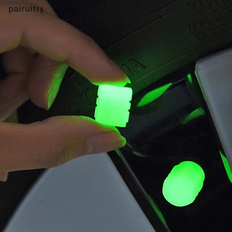 Prt Luminous Valve Caps Neon Malam Glowing Mobil Motor Sepeda Sepeda Roda PRT