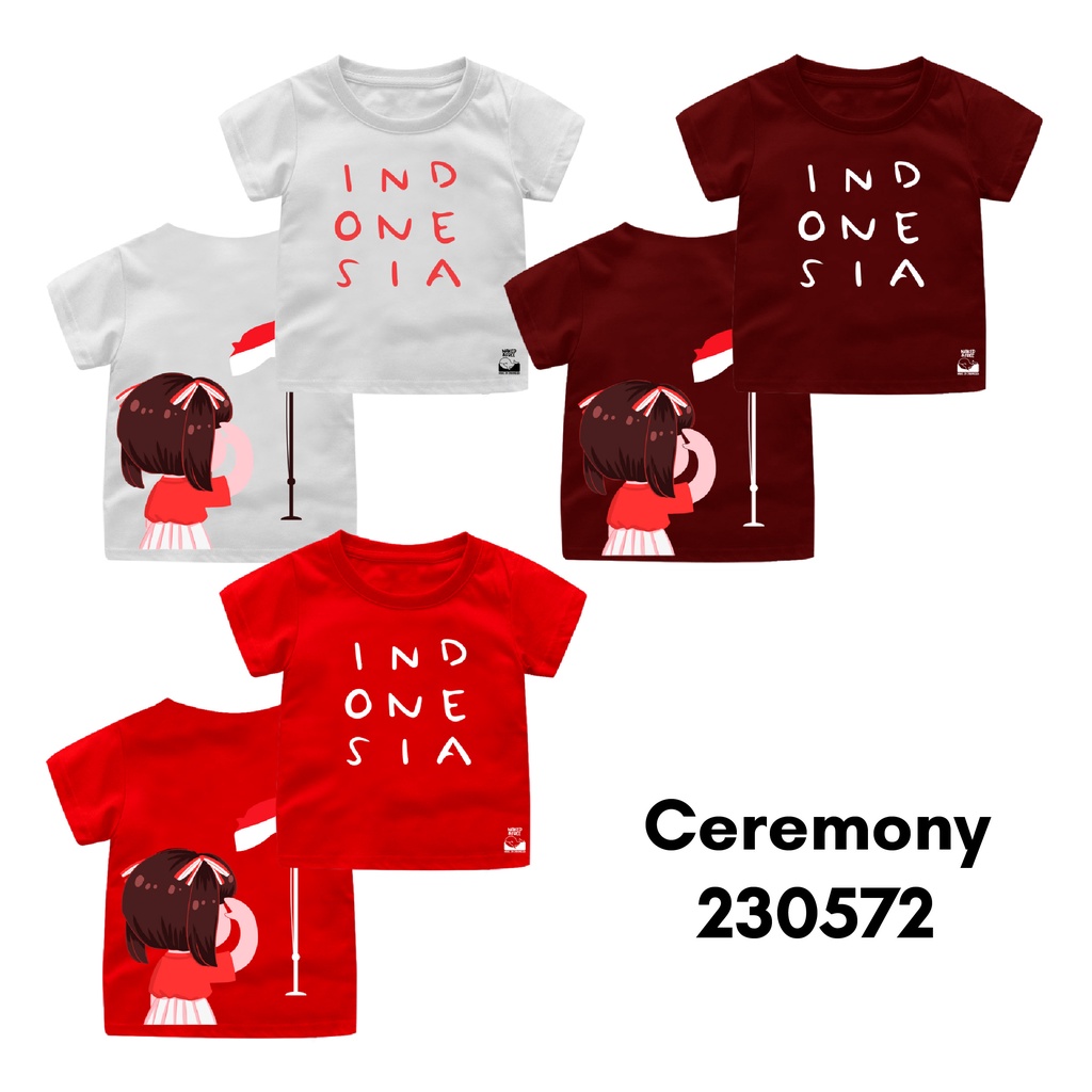 Baju Kaos Kemerdekaan Seri Bersatu Untuk Indonesiaku Size Bayi Anak Remaja Dewasa Bahan Katun Combed 30s