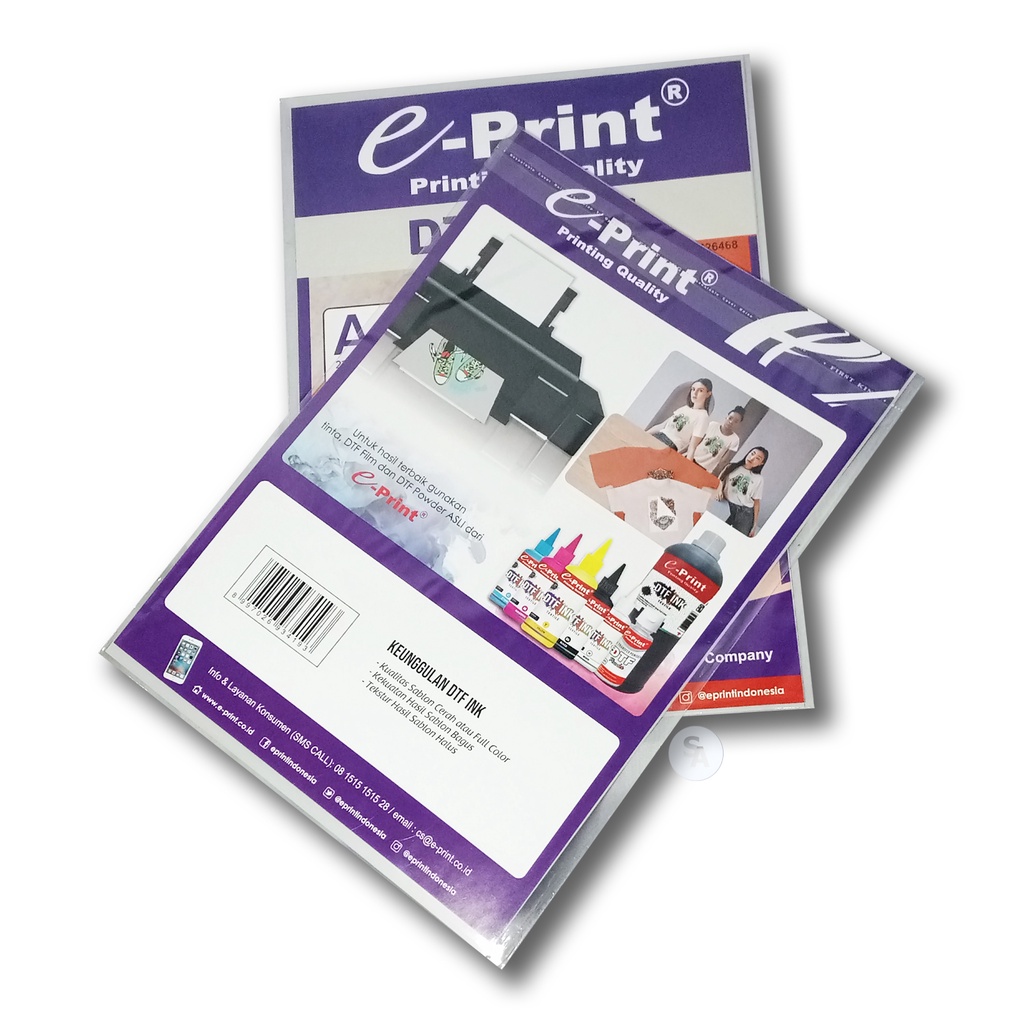 

EPRINT - DTF Kertas Print Sablon Digital Tranfers A4 - Pack