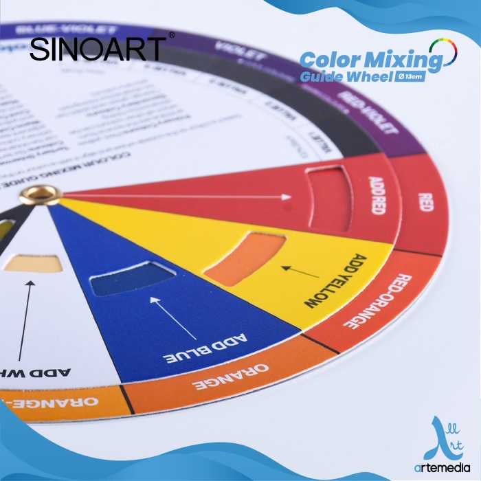 

Roda Panduan Pencampuran Warna Sinoart Color Mixing Guide Wheel