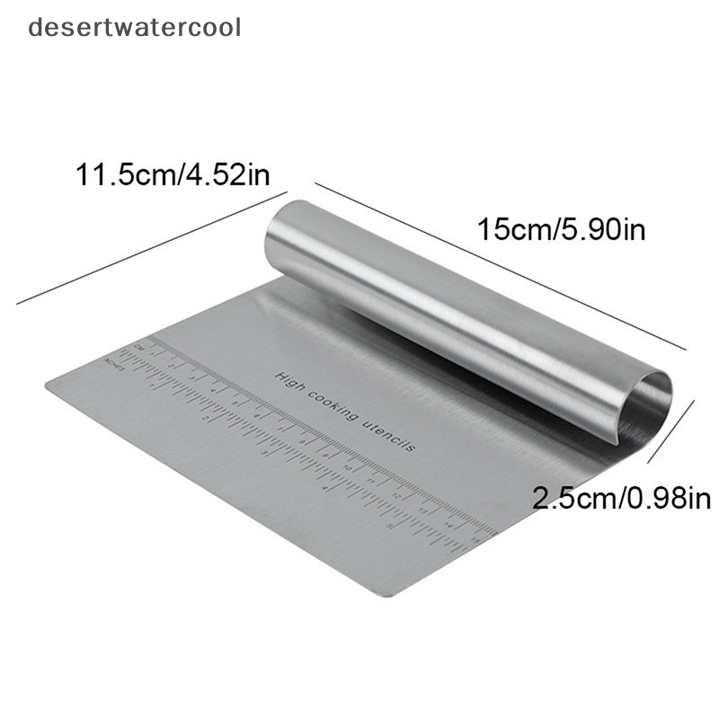 Deid Alat Pemotong Scraper Adonan Kue Stainless Steel Baking Cake Cooking Dough Scraper Martijn