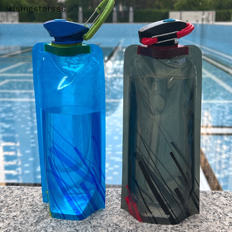 Rsid Span-new 700mL Reusable Sports Travel Portable Collapsible Folding Drink Water Bottle Kettle Olahraga Luar Ruangan Botol Air Plastik Jelly