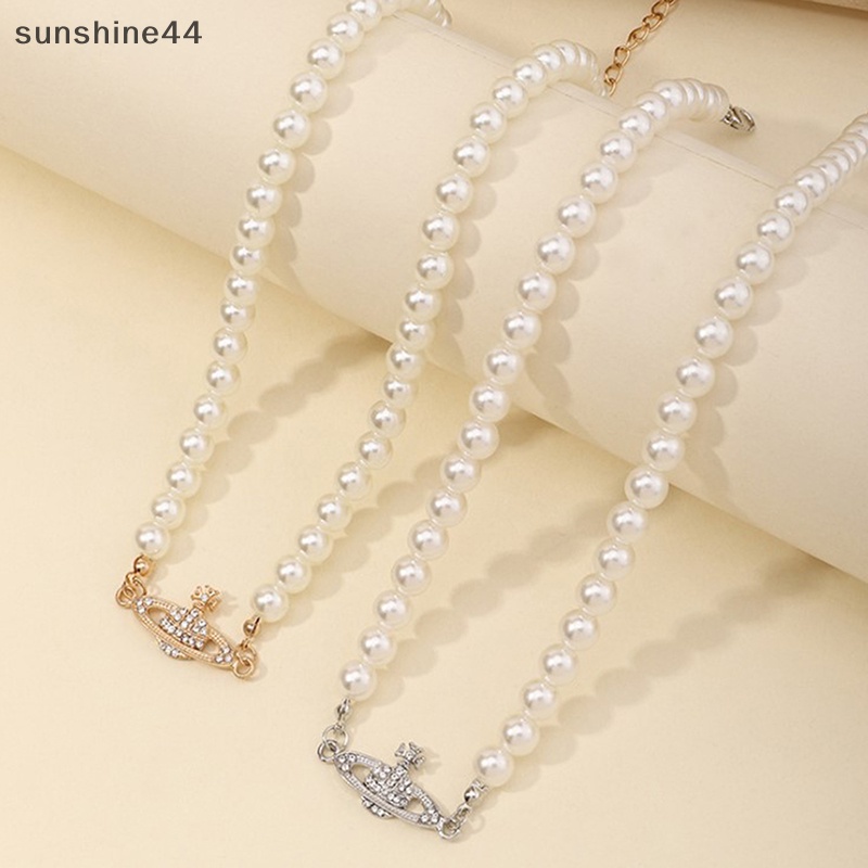 Sunshine Kalung Vintage Wanita Saturn Kalung Liontin Perhiasan ID