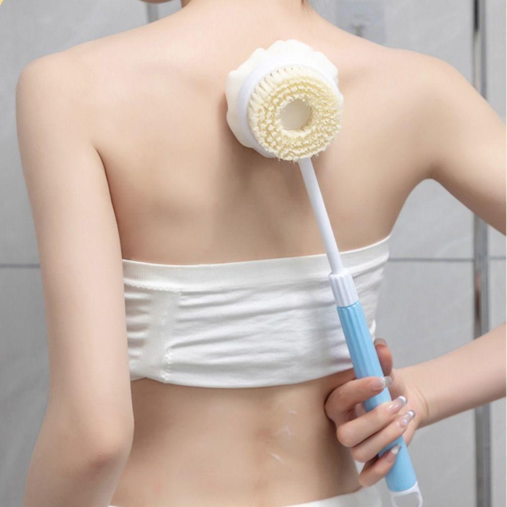 【 ELEGANT 】 Sikat Mandi Nyaman Scalable Gagang Panjang Exfoliating Pembersih Kulit SPA Body Brushes