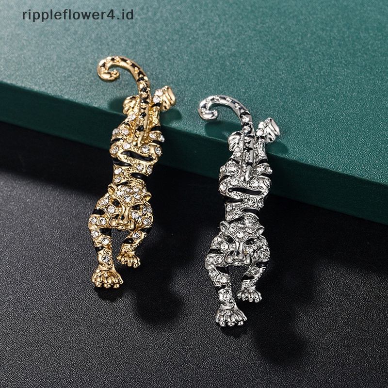 {rippleflower4.id} Pin Bros Macan Berlian Imitasi Vintage Baru Untuk Wanita Dan Pria Anak Hewan Bros~