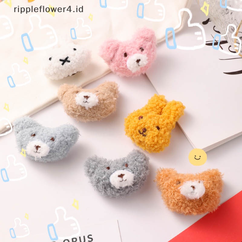 {rippleflower4.id} Bros Beruang Plush Kartun Manis Siswa Aksesoris Tas Sekolah Pin Lucu Korea Jepang~