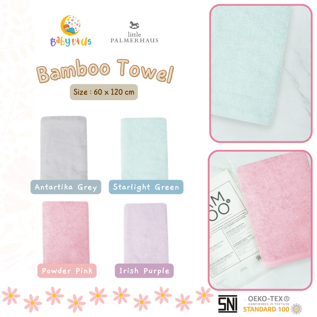 Little Palmerhaus - Bam &amp; Boo Bamboo Towel 5.0 - Handuk Bayi Bambu Lembut