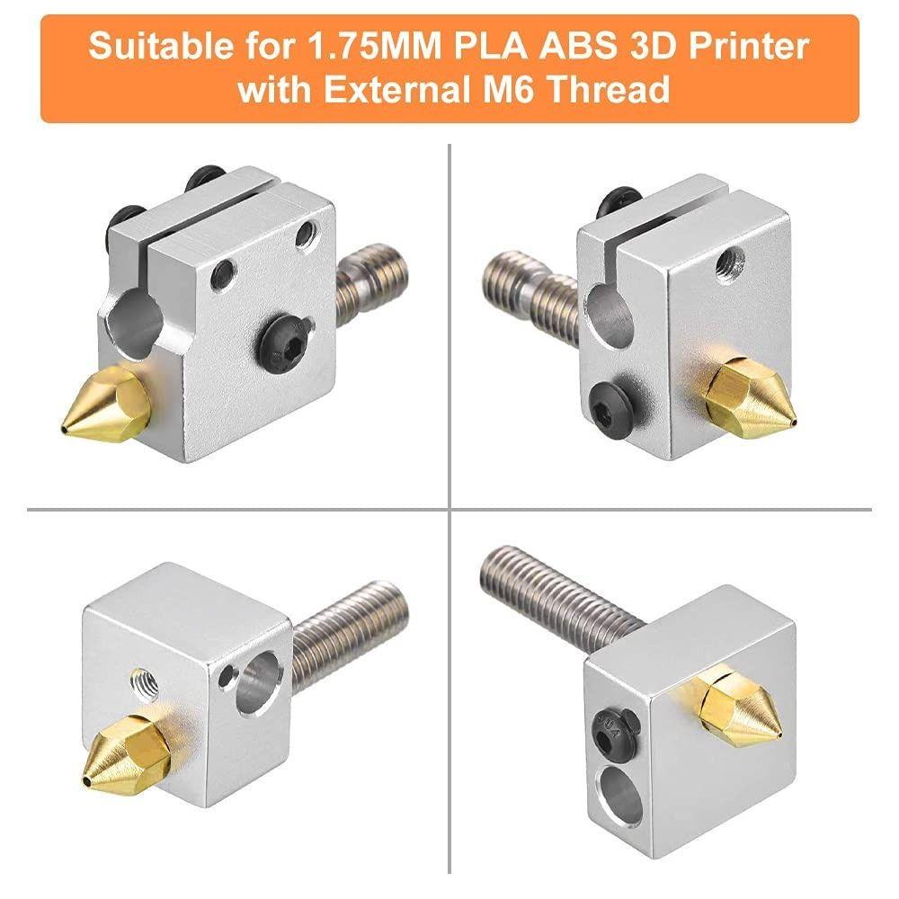 Populer 24pcs Nozzle Kuningan Printer 3D Extruder Set Persis Mudah Dipasang Untuk Creality CR-10 Untuk Seri Ender3