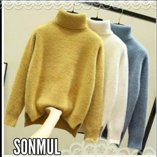 SATOMI WOMAN WINTER AUTUMN TURTLENECK KNIT TOP BAJU RAJUT WANITA MUSIM DINGIN