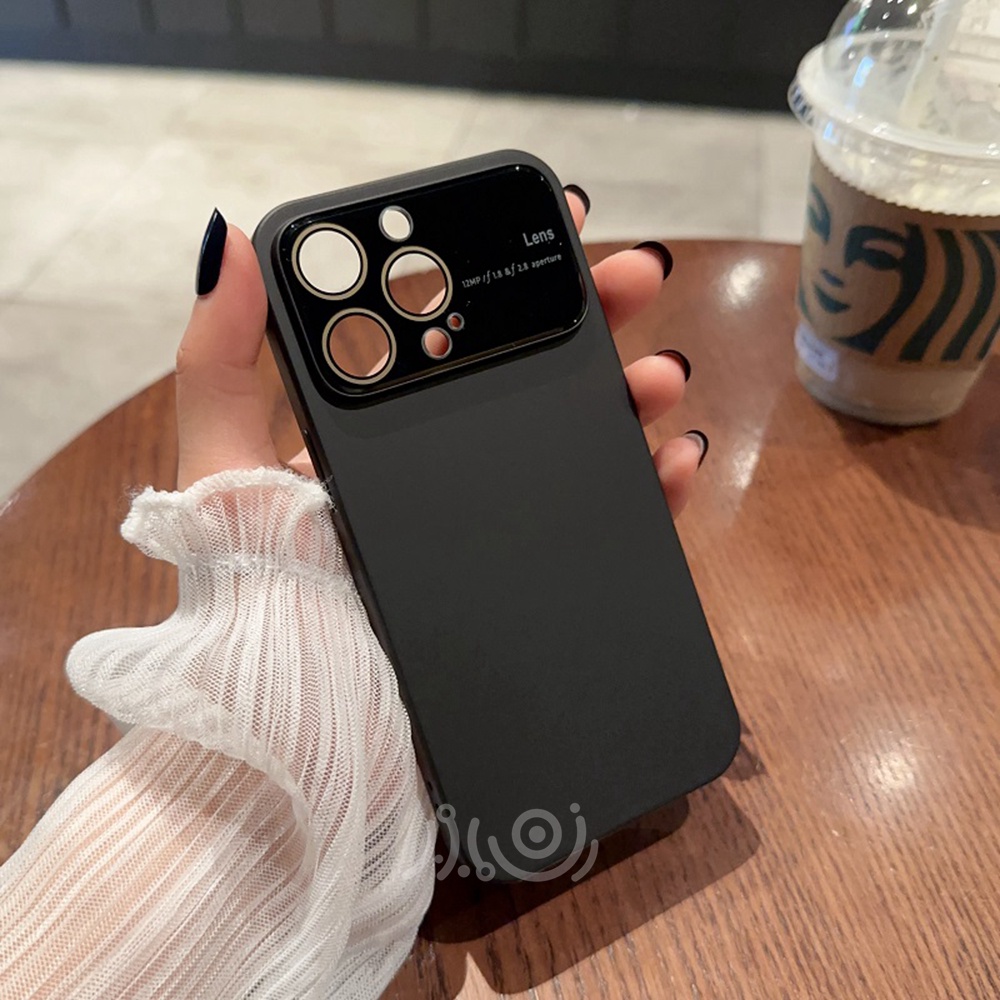 IPHONE Matte Phone Case Untuk Iphone11 12 13 14 Pro Max Case Iphone14 Plus Shockproof Casing Ultra Tipis Penutup Belakang Dengan Pelindung Lensa