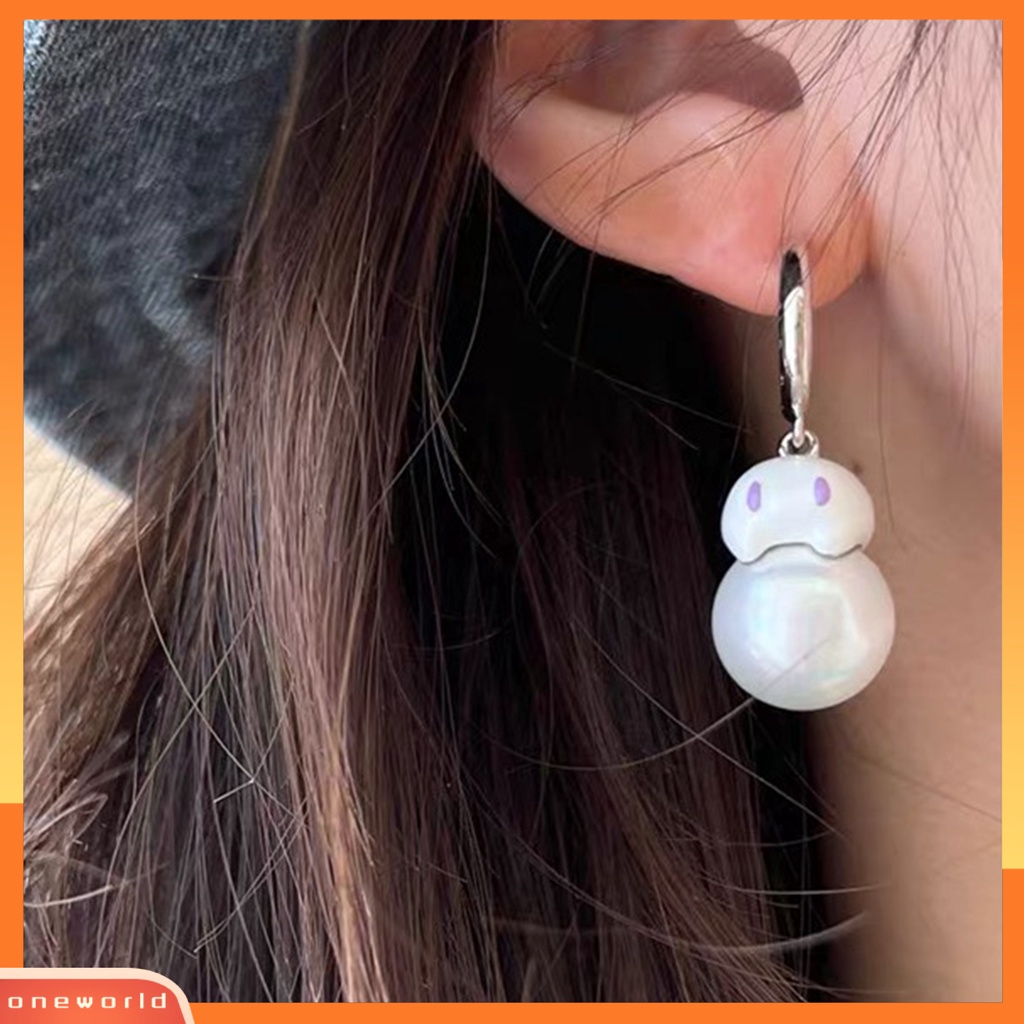 [WOD] 1pasang Anting Menjuntai Kartun Mutiara Imitasi Gaya Halloween Geometris Meriah Hias Hadiah Wanita Hantu Kecil Yang Lucu Liontin Stud Earrings Perhiasan Untuk Anak Perempuan