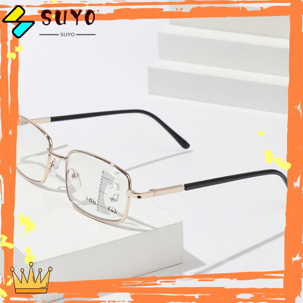 Suyo Kacamata Baca Anti blue Light Anti-Letih Anti-Cahaya Biru Retro Klasik Multifocal Bifocal Eyewear