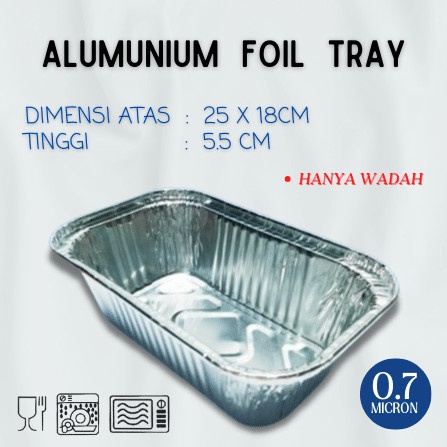 [SC] ALUMUNIUM FOIL TRAY - CUP LOYANG WADAH ALUMINIUM 25x18x5.5CM