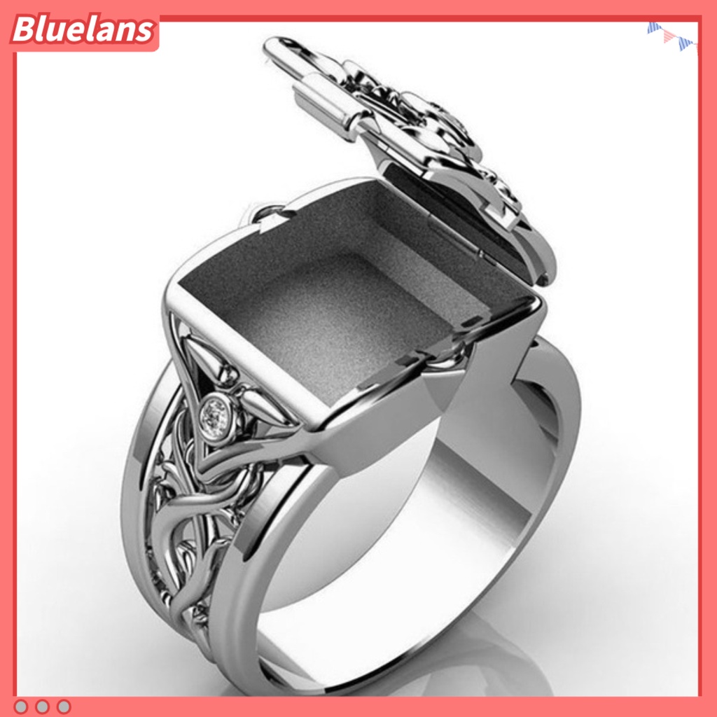 [BLS] Pria Fashion Tidak Teratur Cekung Cembung Dapat Dibuka Tutup Cincin Kreatif Perhiasan Hadiah