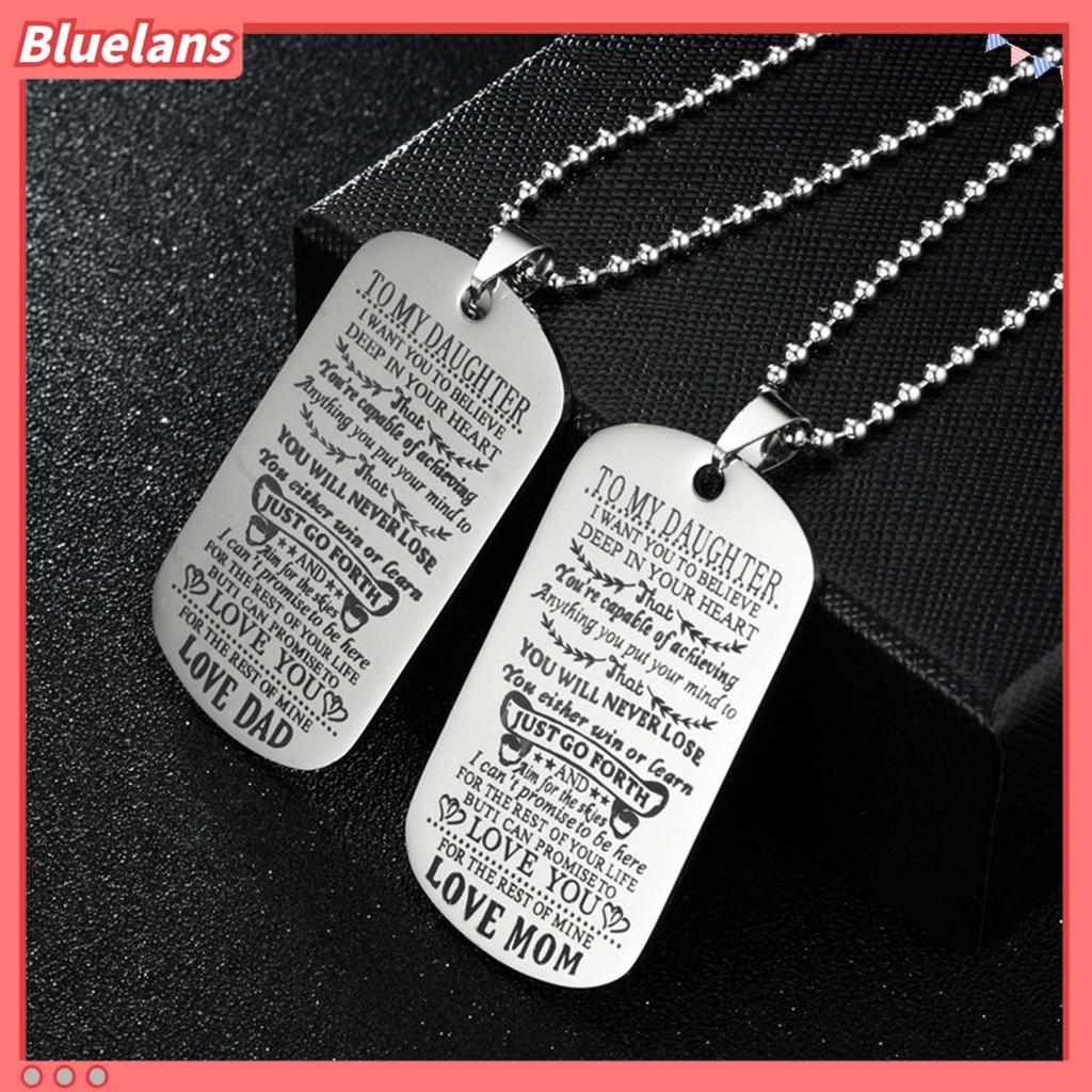 [BLS] Bola Rantai Hip Hop Penjaga Kalung Baja Titanium Untuk Anakku Tag Sweater Kalung Perhiasan Aksesori