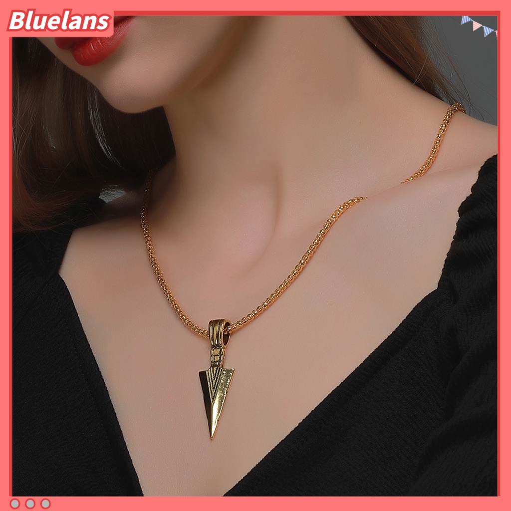 [BLS] Pria Kalung Rantai Tulang Stainless Steel Hip Hop Keren High Gloss Hadiah Fashion Perhiasan Kepala Liontin Sweater Necklace Untuk Harian