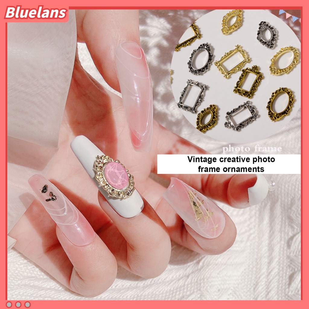 [BLM] 5pcs /Pack Dekorasi Kuku Vintage Desain Hollow-Ukir Alloy 3D Nail Manicure Craft Ornaments Untuk Desain Kuku