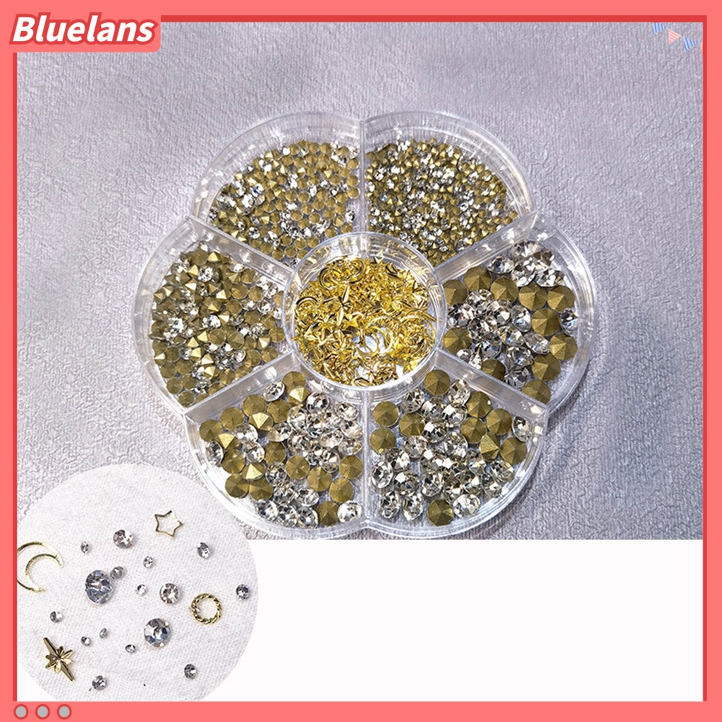 [BLM] Hiasan Kuku Beruang Kelinci Busur Bunga Berlian Imitasi Charms Mixed Set DIY Nail Art 3D Dekorasi Manicure Aksesoris