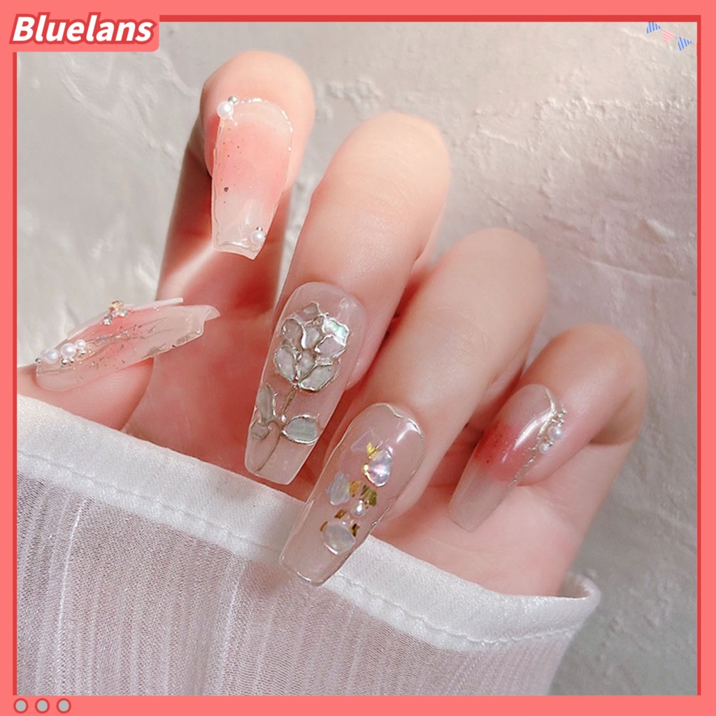 [BLM] 1kotak Hiasan Kuku Bentuk Tidak Teratur Efek Mengkilap Indah DIY Kerajinan Pesona Kuku Berlian Imitasi Multi-Ukuran Glitter Kuku 3D Dekorasi Salon Aksesoris